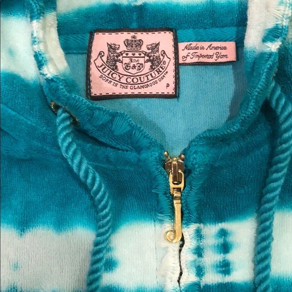 Juicy Zip Up Tie Dye Terry Cloth Size P Like New - Picture 2 of 3